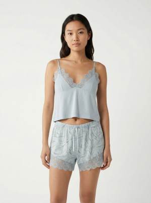 Կանացի Հավաքածու Կանթով Շապիկ Շորտով